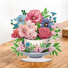 Load image into Gallery viewer, Acrylic Special Shape Teacup Gnome Desktop Diamond Art Kits Bedroom Table Decor
