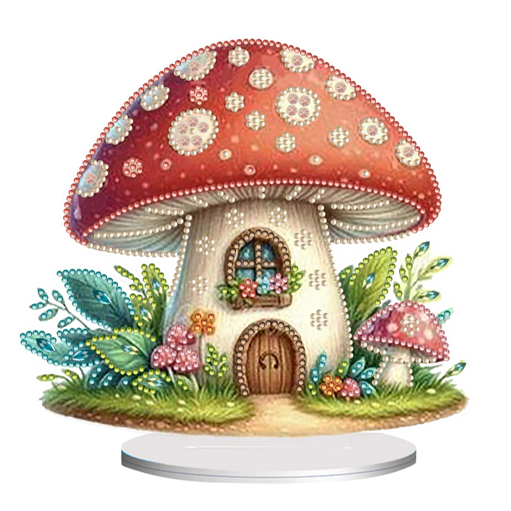 Acrylic Special Shape Teacup Gnome Desktop Diamond Art Kits Bedroom Table Decor