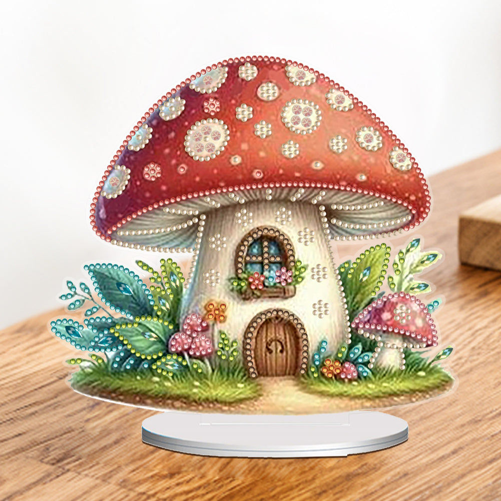 Acrylic Special Shape Teacup Gnome Desktop Diamond Art Kits Bedroom Table Decor