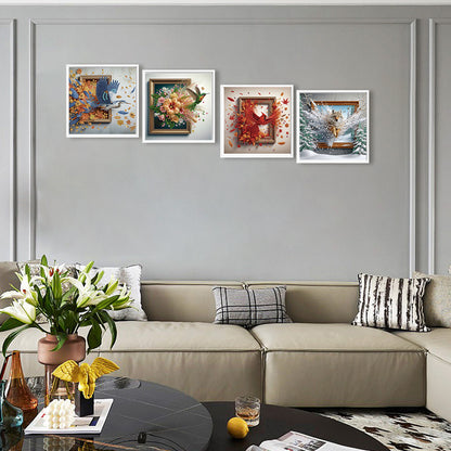 4pcs Partial Special Diamond Painting Set - Escape From The Frame (30*30CM)