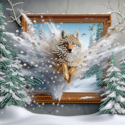 4pcs Partial Special Diamond Painting Set - Escape From The Frame (30*30CM)