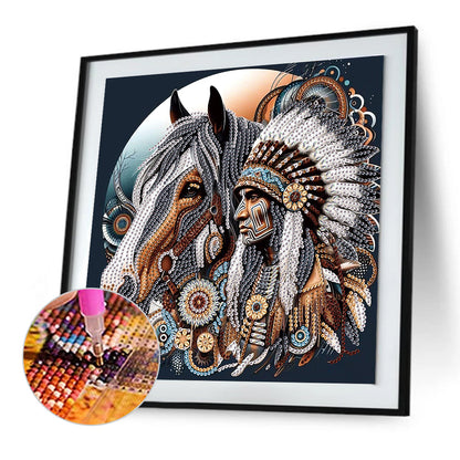 Diamond Painting - Partial Special Shaped - Indian (30*30CM)
