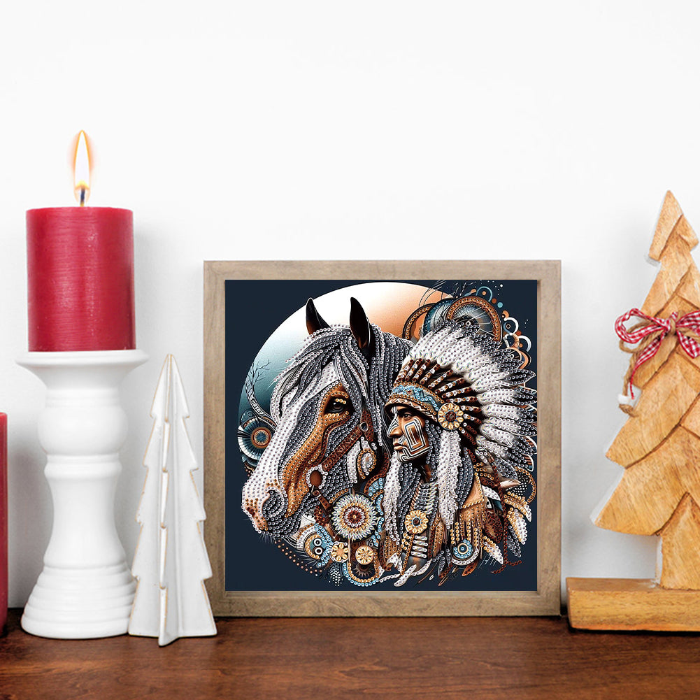 Diamond Painting - Partial Special Shaped - Indian (30*30CM)