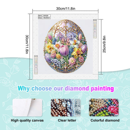 Diamond Painting - Partial Special Shaped - Easter Eggs (30*30CM)