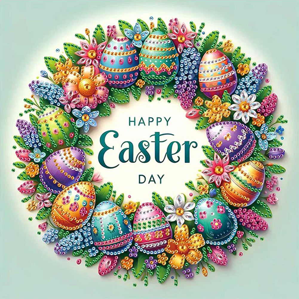 Diamond Painting - Partial Special Shaped - Easter Eggs (30*30CM)