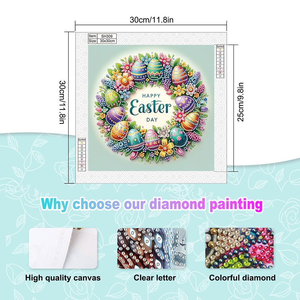 Diamond Painting - Partial Special Shaped - Easter Eggs (30*30CM)