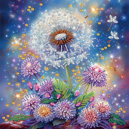 Diamond Painting - Partial Special Shaped - Dandelion (30*30CM)