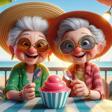 Load image into Gallery viewer, Diamond Painting - Full Round - Cute Grandma (40*40CM)
