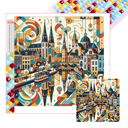 Diamond Painting - Full Square - Geometric City (40*40CM)
