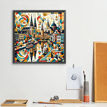 Diamond Painting - Full Square - Geometric City (40*40CM)