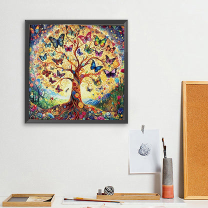 Diamond Painting - Full Square - Butterfly Tree (40*40CM)