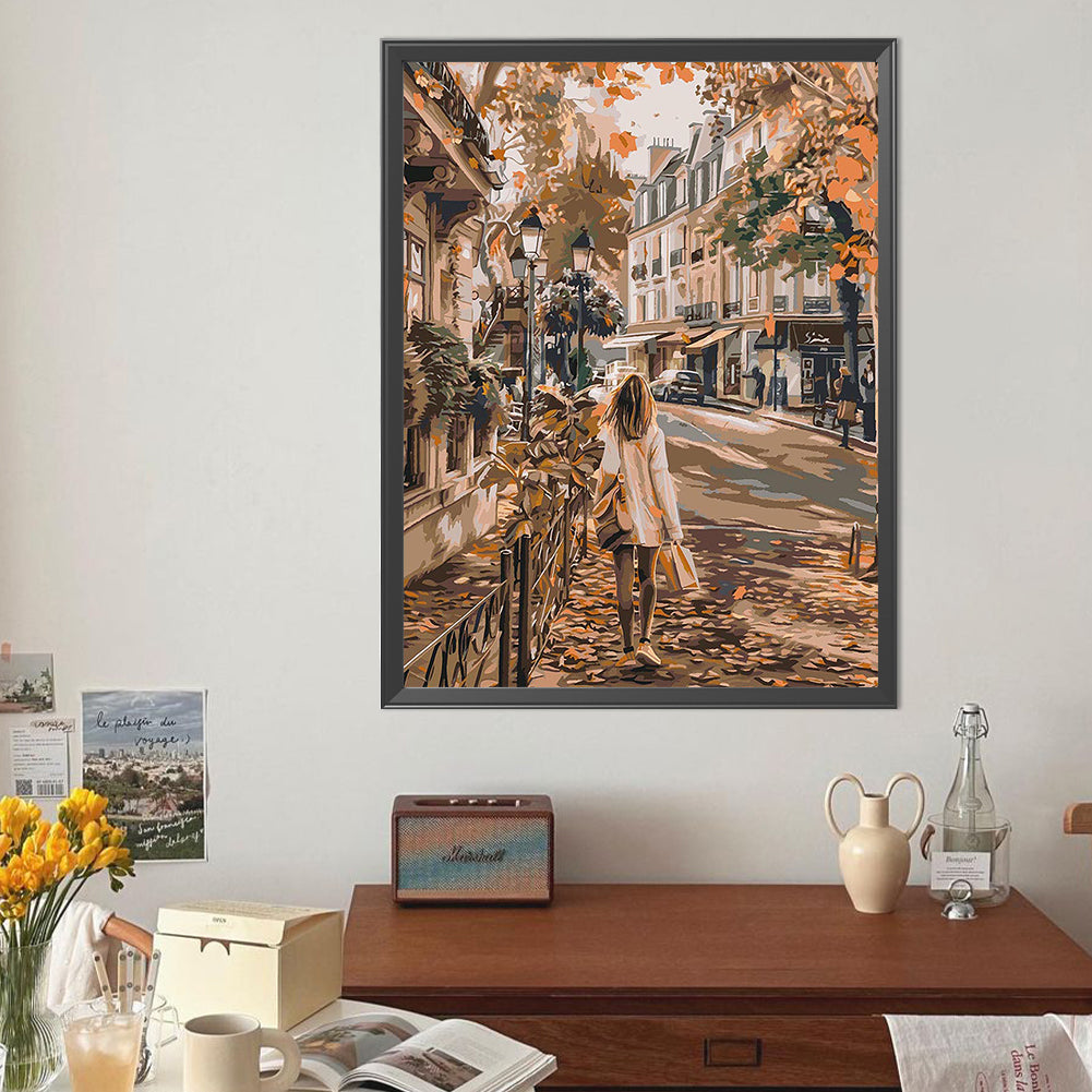 Diamond Painting - Full Round - Retro Street House (40*50CM)
