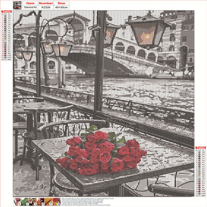 Diamond Painting - Full Round - Retro Street House (40*50CM)
