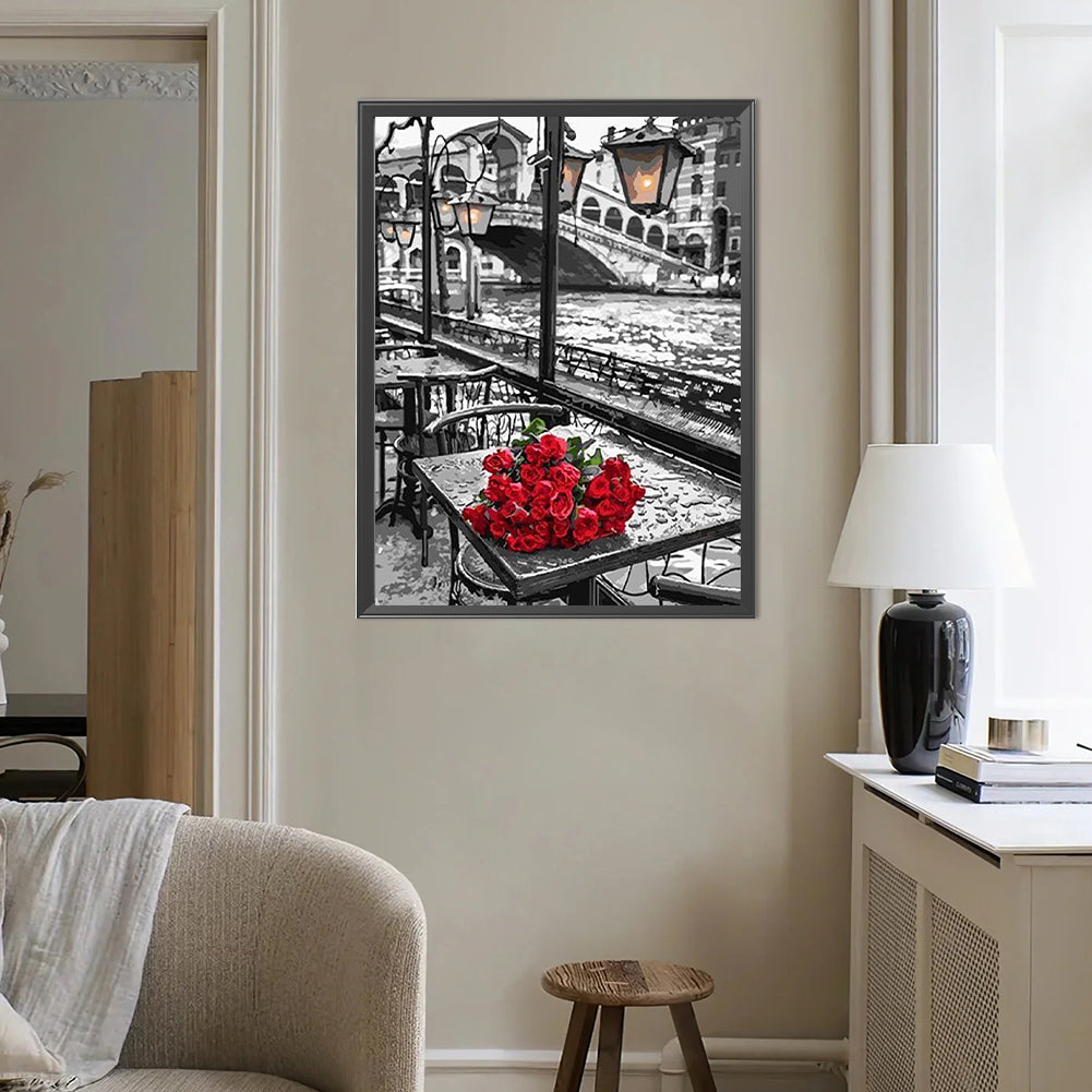 Diamond Painting - Full Round - Retro Street House (40*50CM)
