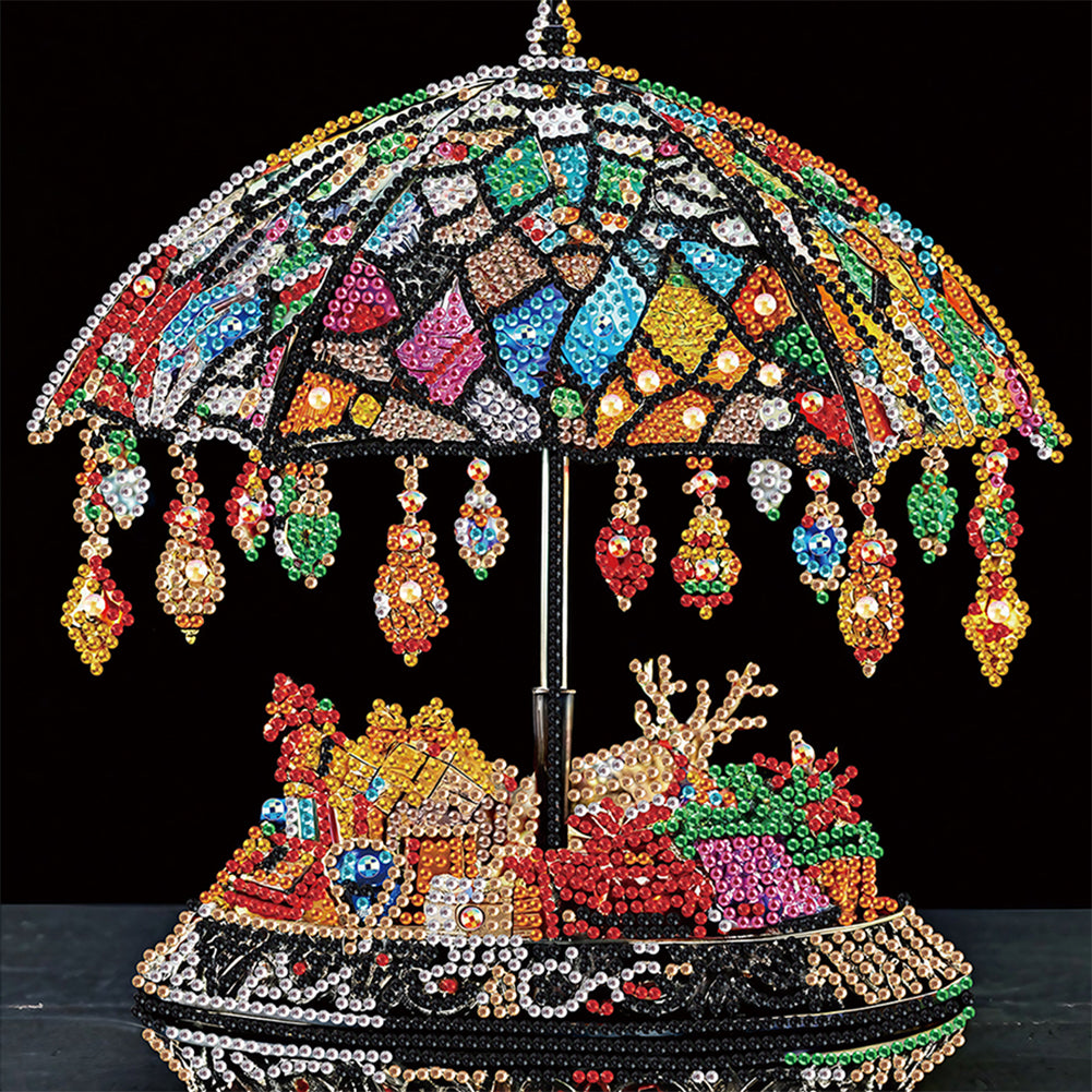 Diamond Painting - Partial Special Shaped - Crystal Retro Lamp (30*30CM)