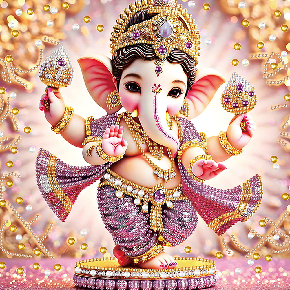 Diamond Painting - Partial Special Shaped - Ganesha Religion (30*30CM)