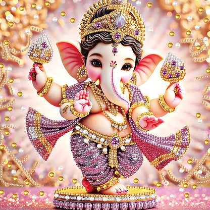 Diamond Painting - Partial Special Shaped - Ganesha Religion (30*30CM)