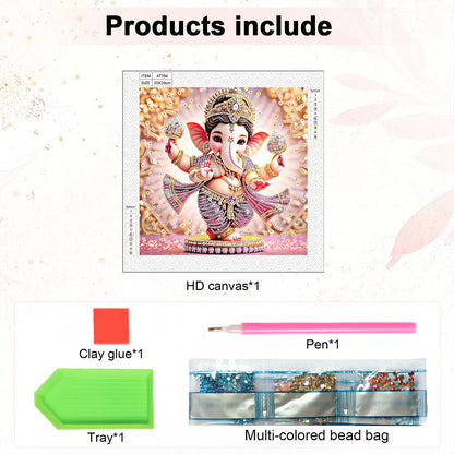 Diamond Painting - Partial Special Shaped - Ganesha Religion (30*30CM)