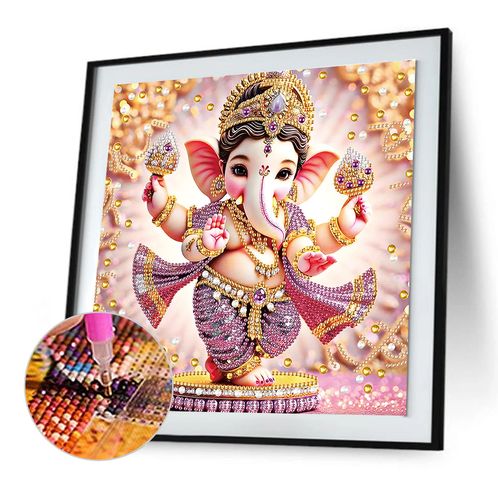 Diamond Painting - Partial Special Shaped - Ganesha Religion (30*30CM)