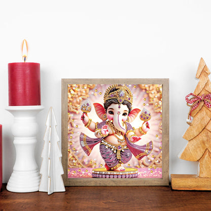 Diamond Painting - Partial Special Shaped - Ganesha Religion (30*30CM)