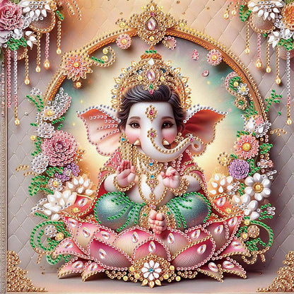 Diamond Painting - Partial Special Shaped - Ganesha Religion (30*30CM)