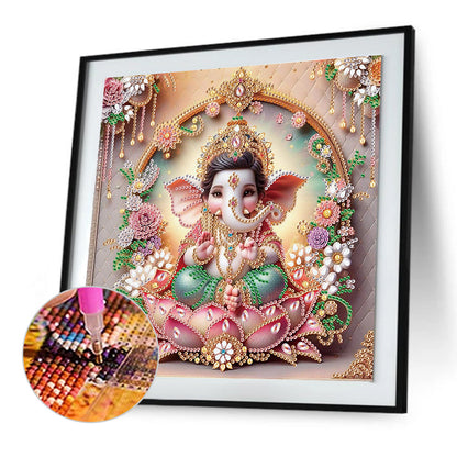 Diamond Painting - Partial Special Shaped - Ganesha Religion (30*30CM)