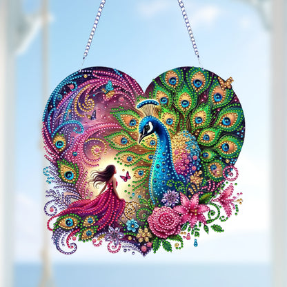 Acrylic Special Shape Love Beach Diamond Painting Hanging Pendant for Art Crafts