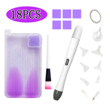 Load image into Gallery viewer, 18Pcs/Set 5D DIY Diamond Painting Pick Up Pen Set with Light for DIY Arts Crafts
