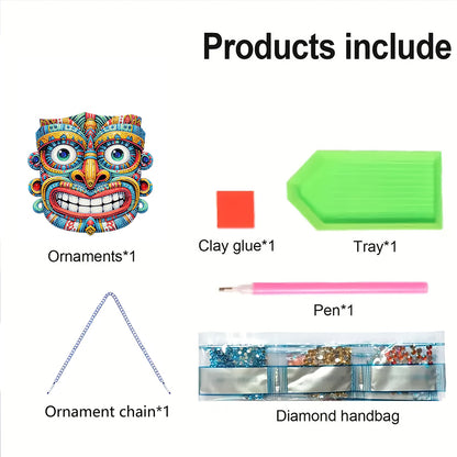 Acrylic Special Shaped Exquisite Pattern 5D DIY Diamond Art Hanging Decorations