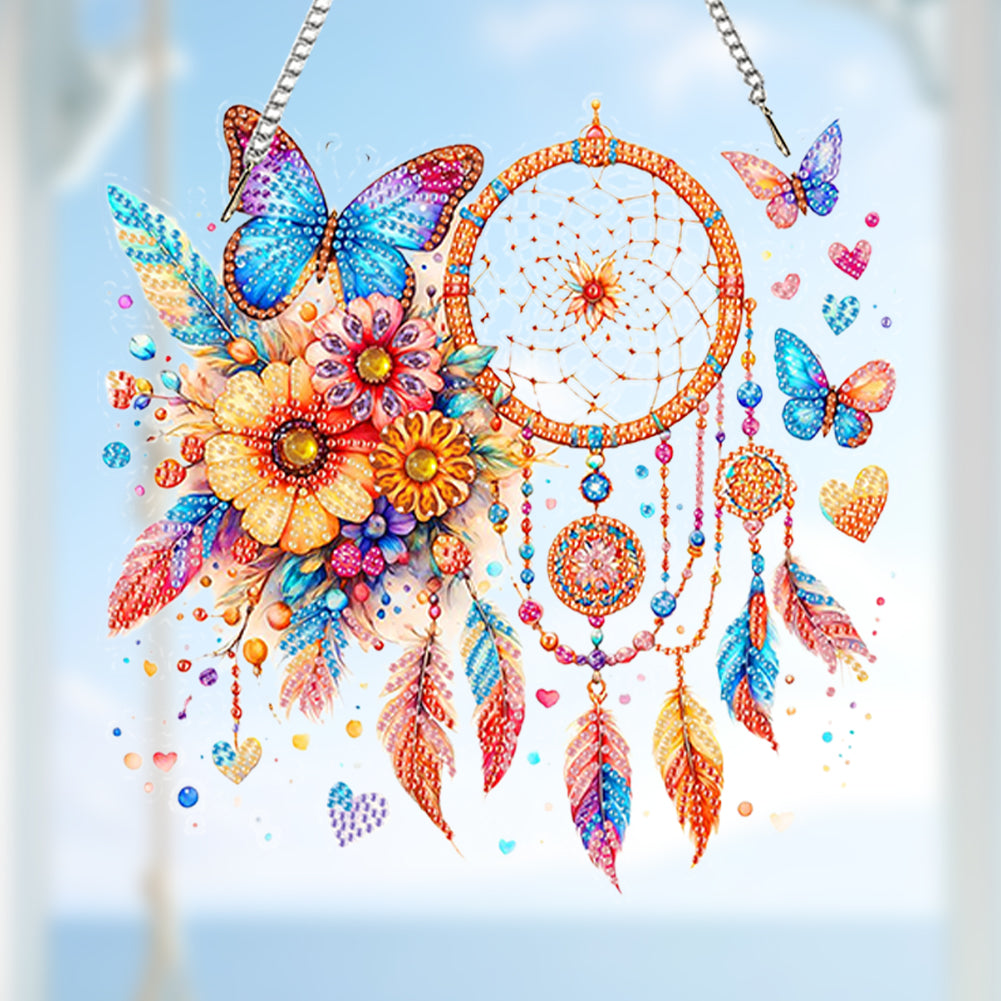Acrylic Special Shaped Exquisite Pattern 5D DIY Diamond Art Hanging Decorations