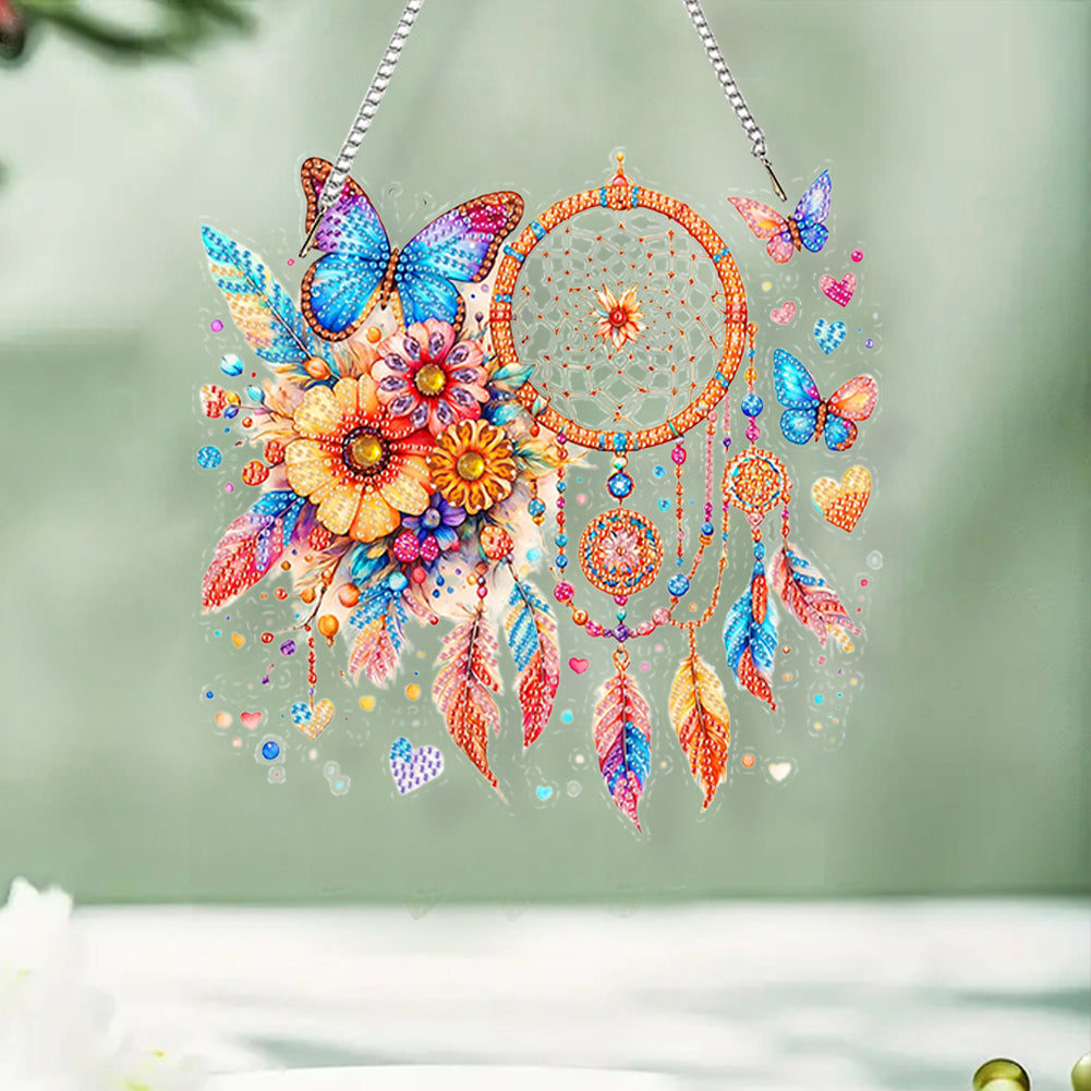 Acrylic Special Shaped Exquisite Pattern 5D DIY Diamond Art Hanging Decorations