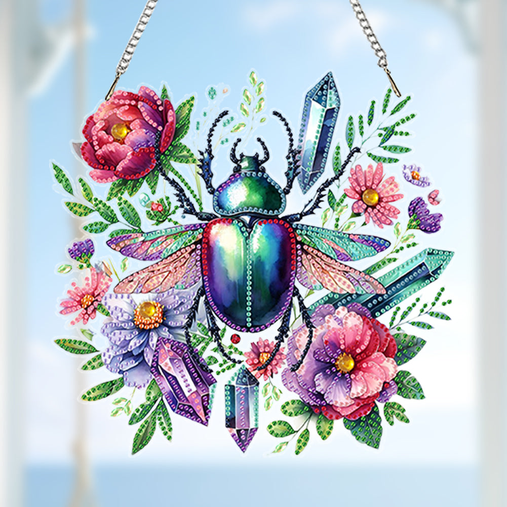 Acrylic Special Shaped Exquisite Pattern 5D DIY Diamond Art Hanging Decorations