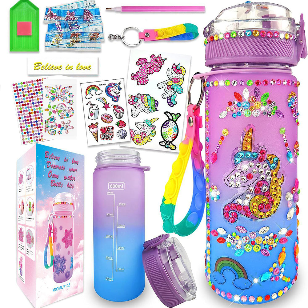 600ml DIY Diamond Painting Water Cup Water Bottle Diamond Painting Kit for Girls