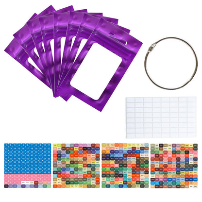 50pcs DIY Diamond Painting Tools Self Adhesive Bags for Craft Supplies Storage