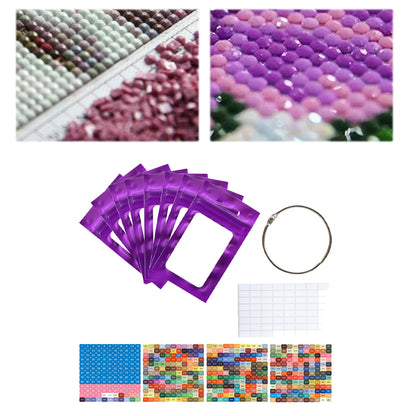 50pcs DIY Diamond Painting Tools Self Adhesive Bags for Craft Supplies Storage
