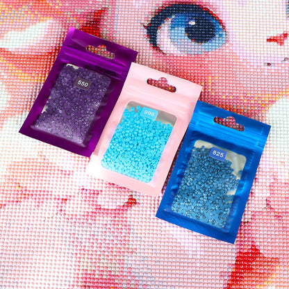 50pcs DIY Diamond Painting Tools Self Adhesive Bags for Craft Supplies Storage