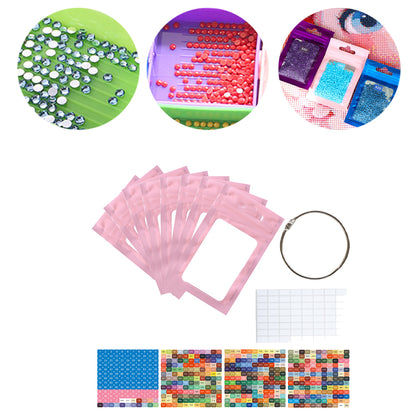 50pcs DIY Diamond Painting Tools Self Adhesive Bags for Craft Supplies Storage