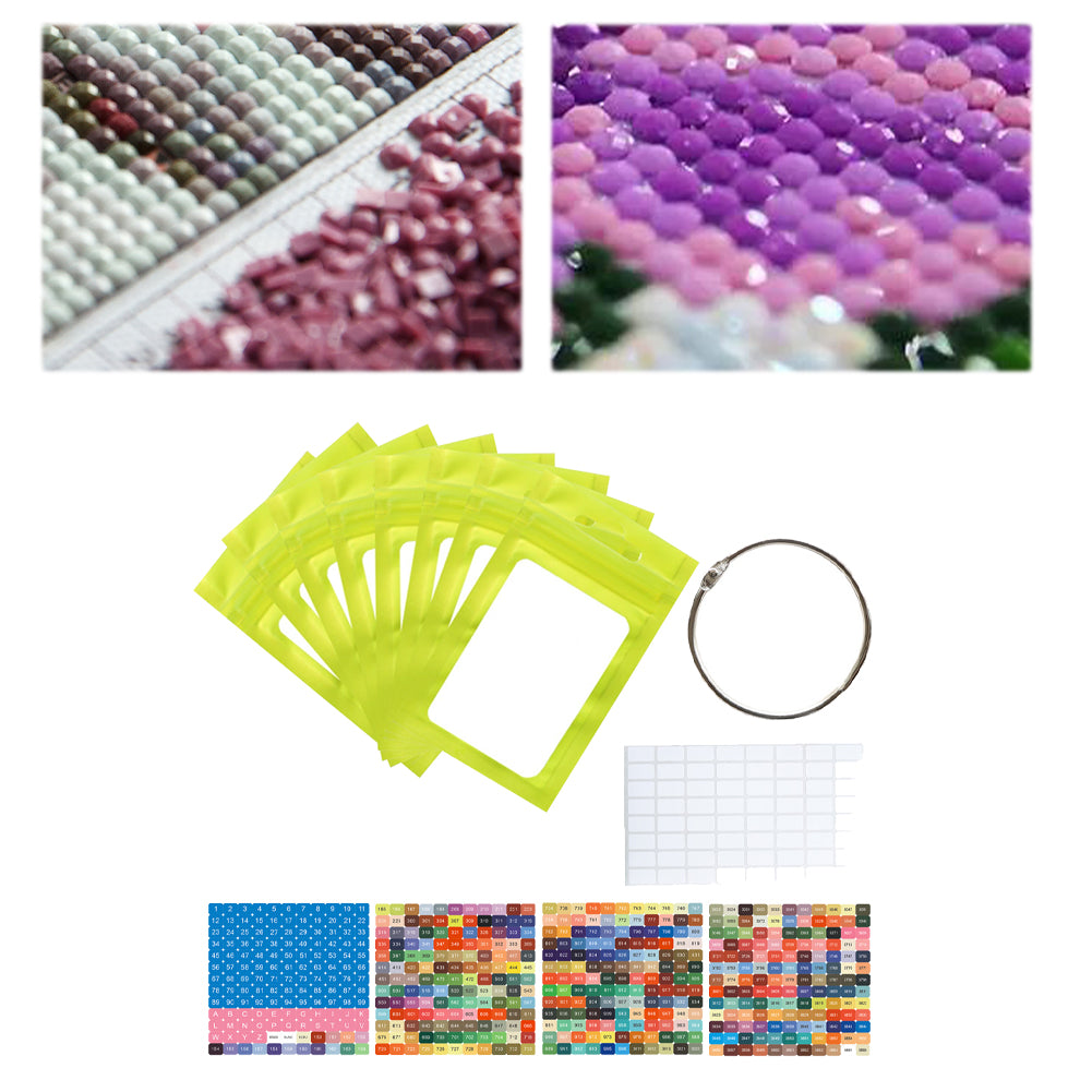 50pcs DIY Diamond Painting Tools Self Adhesive Bags for Craft Supplies Storage