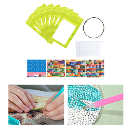 50pcs DIY Diamond Painting Tools Self Adhesive Bags for Craft Supplies Storage