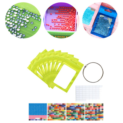 50pcs DIY Diamond Painting Tools Self Adhesive Bags for Craft Supplies Storage