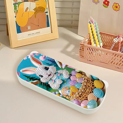 Diamond Painting Storage Box Independence Day Wooden Jewelry Case for Art Crafts