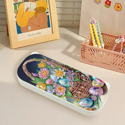 Diamond Painting Storage Box Independence Day Wooden Jewelry Case for Art Crafts
