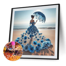 Load image into Gallery viewer, Diamond Painting - Full Round - Girl In Flower Skirt (40*40CM)
