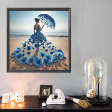 Load image into Gallery viewer, Diamond Painting - Full Round - Girl In Flower Skirt (40*40CM)
