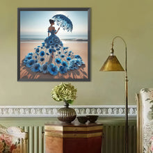 Load image into Gallery viewer, Diamond Painting - Full Round - Girl In Flower Skirt (40*40CM)
