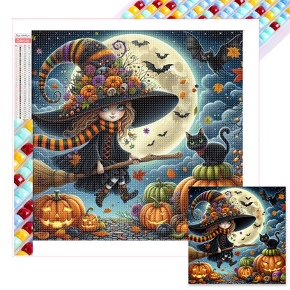 Diamond Painting - Full Square - Halloween Witch (40*40CM)