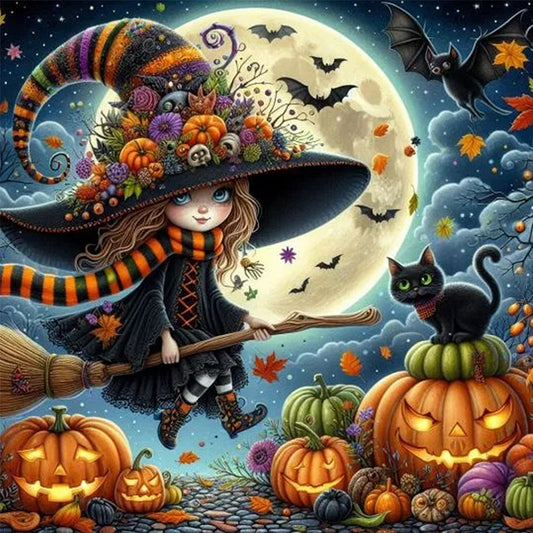 Diamond Painting - Full Square - Halloween Witch (40*40CM)