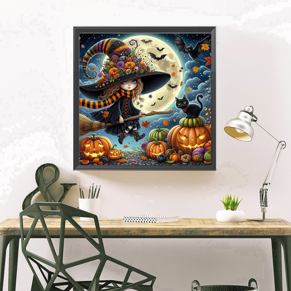 Diamond Painting - Full Square - Halloween Witch (40*40CM)