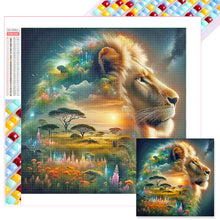Load image into Gallery viewer, Diamond Painting - Full Square - Lion Silhouette (50*50CM)
