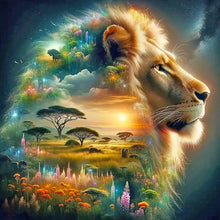 Load image into Gallery viewer, Diamond Painting - Full Square - Lion Silhouette (50*50CM)
